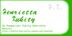 henrietta kukity business card